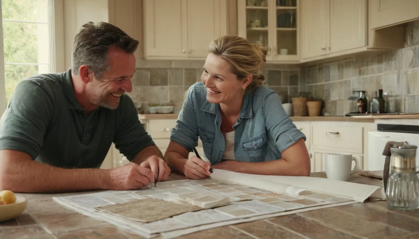 Homeowner reviewing bathroom plans with a local provider in the Burgettstown area